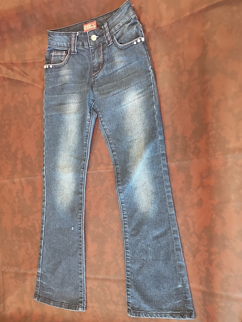 G Red Ranch Blue Jeans Size 7